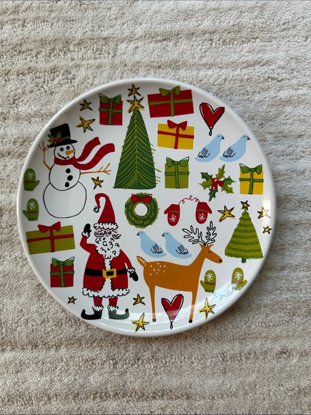 6 Room Creative Holiday Icons Christmas Appetizer Dessert Plates Multicolor 6